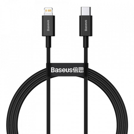 Cablu Baseus Superior USB Type C - Lightning fast charging data cable Power Delivery 20 W 1 m black (CATLYS-A01)