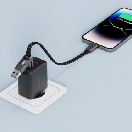 Cablu Date si Incarcare USB-C / USB-A - USB-C Acefast C13-04, 60W, 1.2m, Negru - Img 4