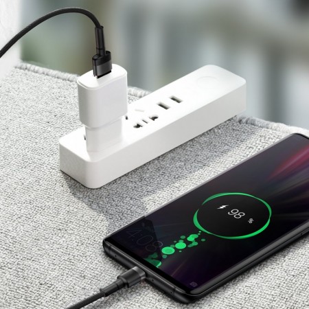 Cablu de date Baseus Cafule HW Quick Charging USB Double-sided Blind Interpolation For Type-C 40W 1m Gri+Negru - Img 8