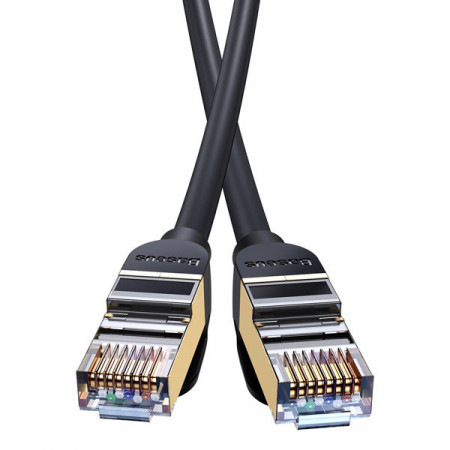 Cablu de retea Baseus Speed Seven RJ45 10Gbps 3m negru (WKJS010401) - Img 7