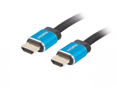 Cablu HDMI v2.0 PREMIUM, 1 m, 4K@60Hz Certificat, CA-HDMI-P20CU-0010-BK, Lanberg