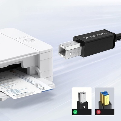 Cablu Imprimanta WZK WKDDY3S, USB-A - USB-B, 2m, Negru - Img 8