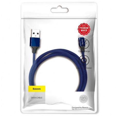 Cablu Lightning Baseus Yiven 120cm 2A (albastru) - Img 3