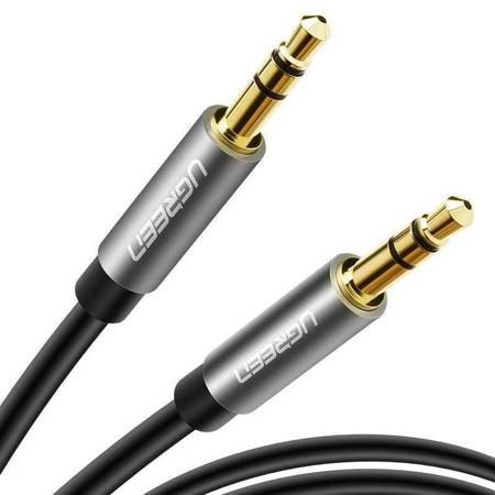 Cablu mini jack UGREEN AV119 3,5 mm AUX 0,5 m (argintiu)