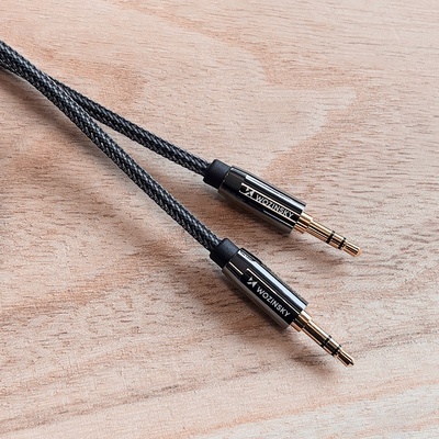 Cablu mini jack universal Wozinsky 2x cablu AUX 2 m negru - Img 6