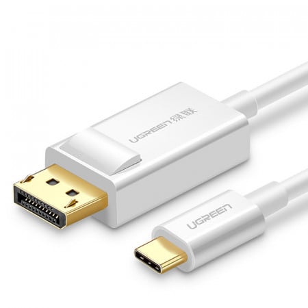 Cablu Ugreen unidirectional USB Type C la Display Port 4K 1.5m white (MM139)