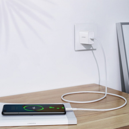 Cablu Ugreen USB Tip C - USB Tip C PD 100W 5A 2m alb (US300) - Img 3