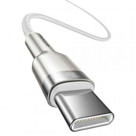Cablu USB-C la USB-C Baseus Cafule, 100W, 1m (alb) - Img 7