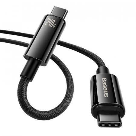 Cablu USB-C la USB-C Baseus Tungsten Gold 240W 2 m (negru) - Img 4