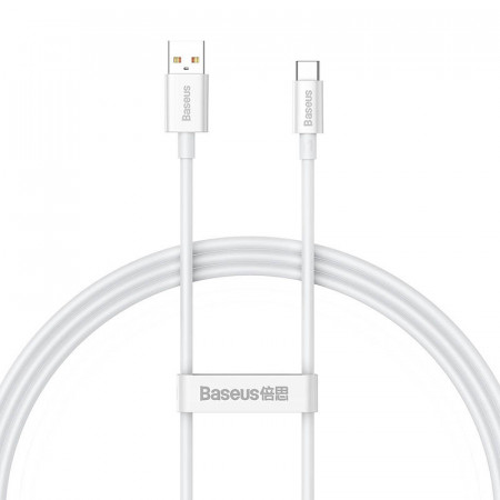 Cablu USB la USB-C Baseus Superior 100W 1m (alb) - Img 2