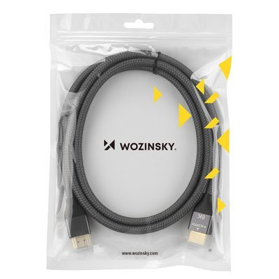 Cablu Wozinsky HDMI 2.1 8K 60 Hz 48 Gbps / 4K 120 Hz / 2K 144 Hz 3m argintiu (WHDMI-20) - Img 5