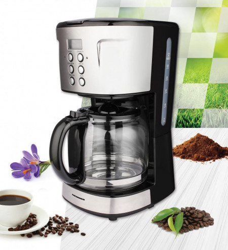 Cafetiera digitala HCM-D915BKS Heinner, 900 W, 1.5 L, timer, Negru/Inox - Img 3