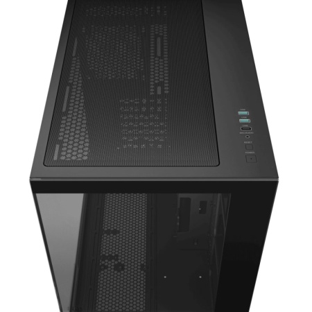 CARCASA DeepCool "CG530", middle tower, gaming, fara sursa, suporta 14xfan, , PSU shroud, USB 2.0 x 1, USB 3.2 gen1 x 2, audio+mic, 7 sloturi expansiune, negru, "R-CG530-BKNDA0-G-1" (timbru verde 0.32lei) - Img 6