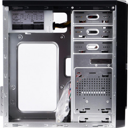 Carcasa Spacer, New Mercury, ventilor 12cm, HD audio, ATX Mid-Tower,sursa 500W Black - Img 7