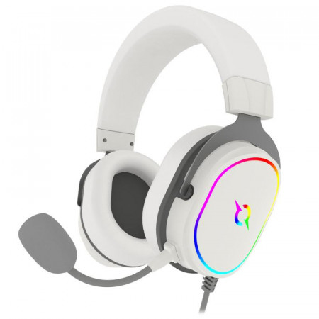 Casti cu mic AQIRYS Altair, 7.1 USB, Alb