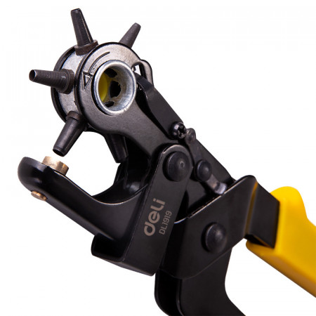 Cleste pentru perforare curea piele, Deli Tools EDL1919 (galben) - Img 5