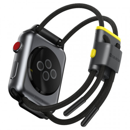 Curea Baseus Let's Go pentru Apple Watch 3/4/5 38 mm / 40 mm (gri și galben) - Img 3