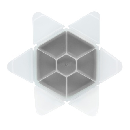 CUTIE SNACK HEXAGON SNACKLE 6 COMPARTMENTE, MELII, GREY - Img 3