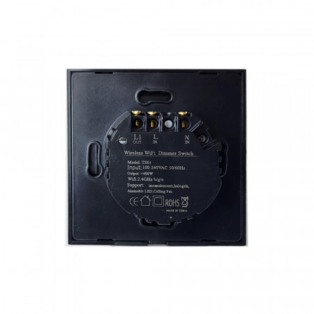 Dimmer KingArt, compatibil Sonoff, comutator de perete tactil WiFi (negru) - Img 3