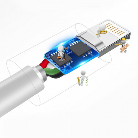Dudao USB / TYPE C cablu de incarcare a datelor 3A 1m alb (alb L1T) - Img 2
