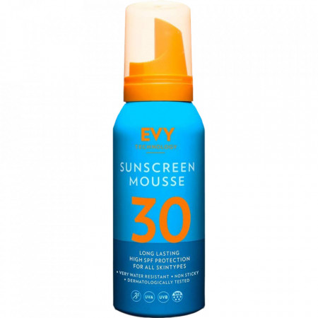 EVY TECHNOLOGY Sunscreen Mousse Crema de fata si corp spuma cu SPF 30 Unisex 100 ml