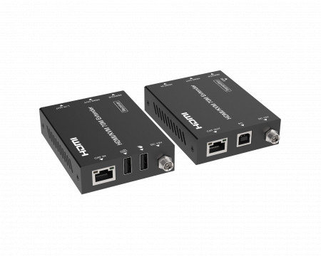 Extender KVM (HDMI2.0b + USB) 70m over CAT 4K@60Hz 4:4:4, Bi-directional POC, EvoConnect EDB70SK