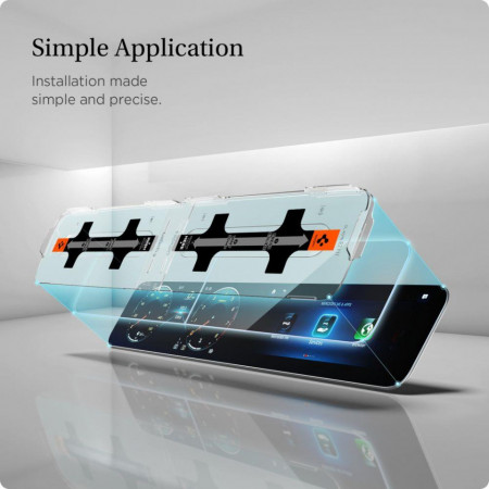 Folie protectie display cu aplicator pentru Mercedes A-CLASS 2020 / 2021, SPIGEN GLAS.TR ”EZ FIT” - Img 6