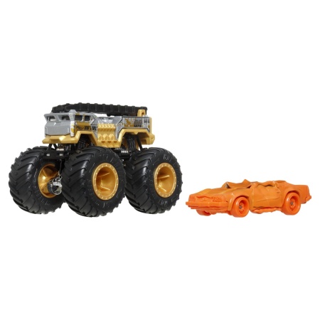 HOT WHEELS MONSTER TRUCK SI MASINUTA METALICA 5 ALARM AURIU - Img 3