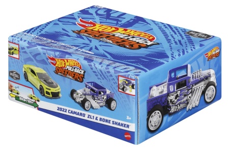 HOT WHEELS SET 2 MASINUTE METALICE PULL BACK 2022 CAMARO ZL1 SI BONE SHAKER 1:43 - Img 2