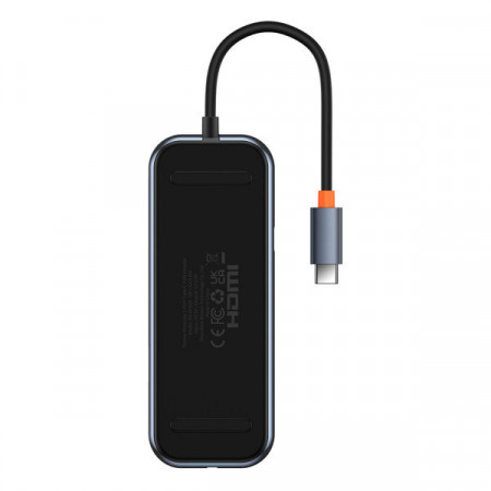 Hub Baseus AcmeJoy HUB 4 porturi USB-C la 1xUSB-C / 4xUSB3.0 gri inchis - Img 8