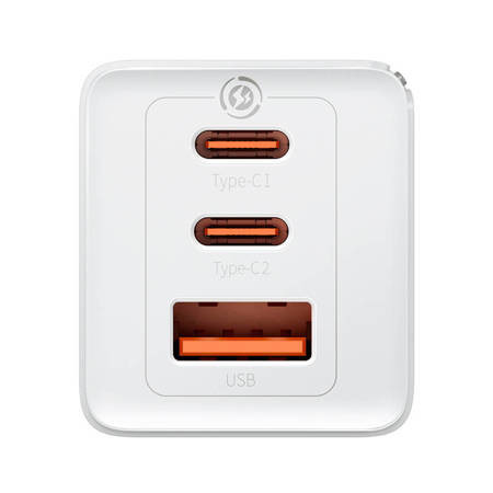 Incarcator de perete Baseus GaN5 Pro 2xUSB-C + USB, 65W (alb) - Img 3