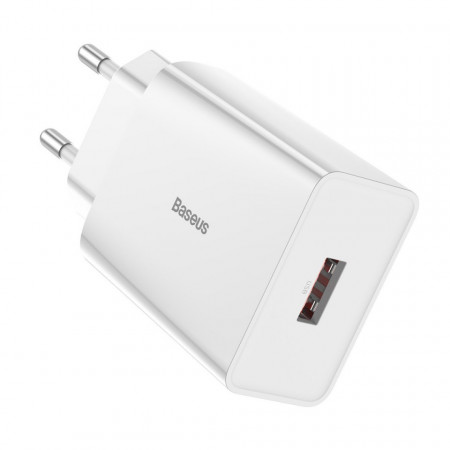 Incarcator priza Baseus fast charge USB 18 W 3 A Quick Charge 3.0 alb (CCFS-W02)