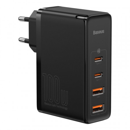 Incarcator priza Baseus GaN2 Pro 2x USB + 2x USB-C, 100W, EU (Black)