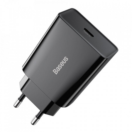 Incarcator priza Baseus Speed Mini EU USB Type C 20W 3A Power Delivery Quick Charge black (CCFS-SN01)