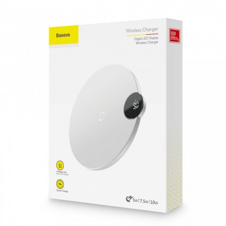 INCARCATOR WIRELESS, BASEUS, CU DISPLAY DIGITAL, ALB - Img 7