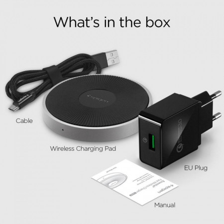 Incarcator wireless Spigen F306w - negru - Img 3
