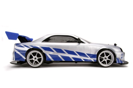 JADA ELITE FAST AND FURIOUS MASINUTA RC CU TELECOMANDA BRIAN NISSAN SKYLINE GTR R34 SCARA 1 LA 10 - Img 3
