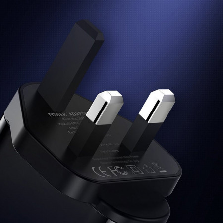 Joyroom 3x USB 3,4 Un incarcator digital inteligent de perete (mufa britanica) negru (HKL-USB59) - Img 5