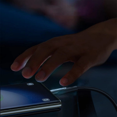 Joyroom Star-Light Series SA27-CC5 Cablu USB-C / USB-C 100W 1.2m - negru - Img 3