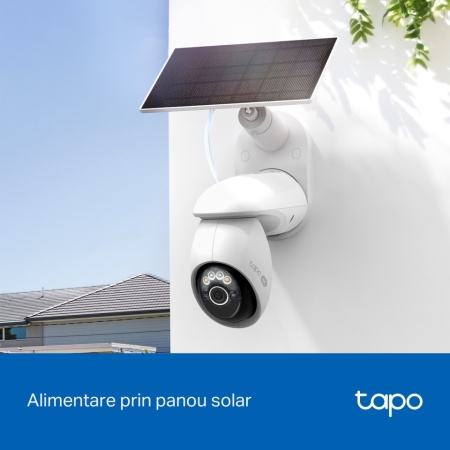 Kit camera de supraveghere Wireles cu panou solar TP-Link Tapo C660 KIT cu Pan/Tilt 360 grade, 8MP, 4K, 3840x2160, Starlight Color Night Vision, Detectie AI, baterie 10000mAh, Two-Way Audio, IP65 - Img 8