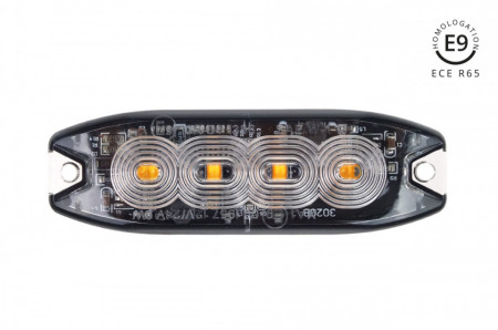 Lampa de avertizare portocalie 4x3W LED R65 R10 12/24V IP68