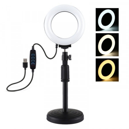 Lampa LED inel Puluz cu baza reglabila PU391 - Img 2