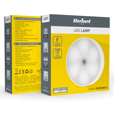 LAMPA LED MAGNET SENZOR MISCARE ACUMULATOR REBEL - Img 7