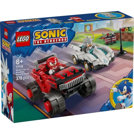 LEGO SONIC MASINA LUI SILVER VS CAMIONUL GIGANT AL LUI KNUCKLES 77118 - Img 2