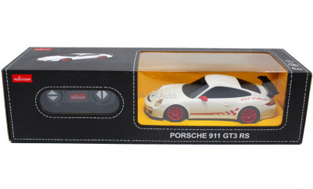 MASINA CU TELECOMANDA PORSCHE GT3 RS ALB CU SCARA 1 LA 24 - Img 2