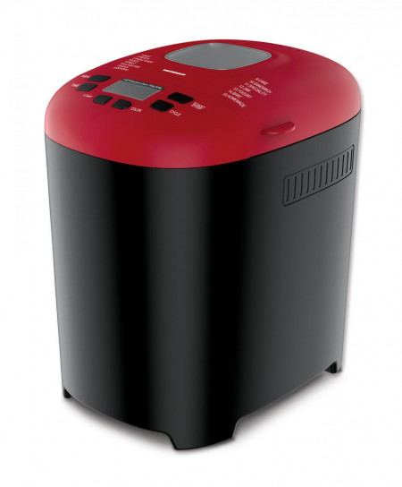 Masina de paine Heinner PastryChef 550 HBM-915BKR, 550W, capacitate 700-900g, 15 programe, Negru/Rosu