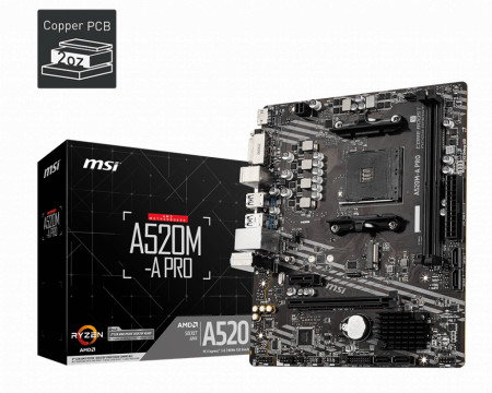 MB AMD MSI AM4 A520M-A PRO - Img 3