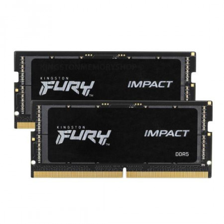 Memorie Laptop Kingston Fury Impact, 64GB DDR5, 4800MHz CL38, Dual Channel Kit