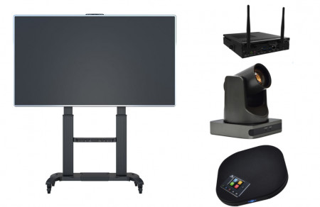 Pachete All-in-one mobile videoconferinta, display interactiv Donview 75"pentru sali medii