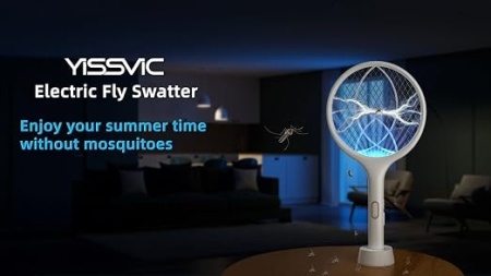 Paletă electrică anti-insecte și țânțari 4000V, mod dublu de funcționare (manual și lampă UV), reîncărcabilă USB, plasă de protecție pe 3 straturi, Alb - Img 6